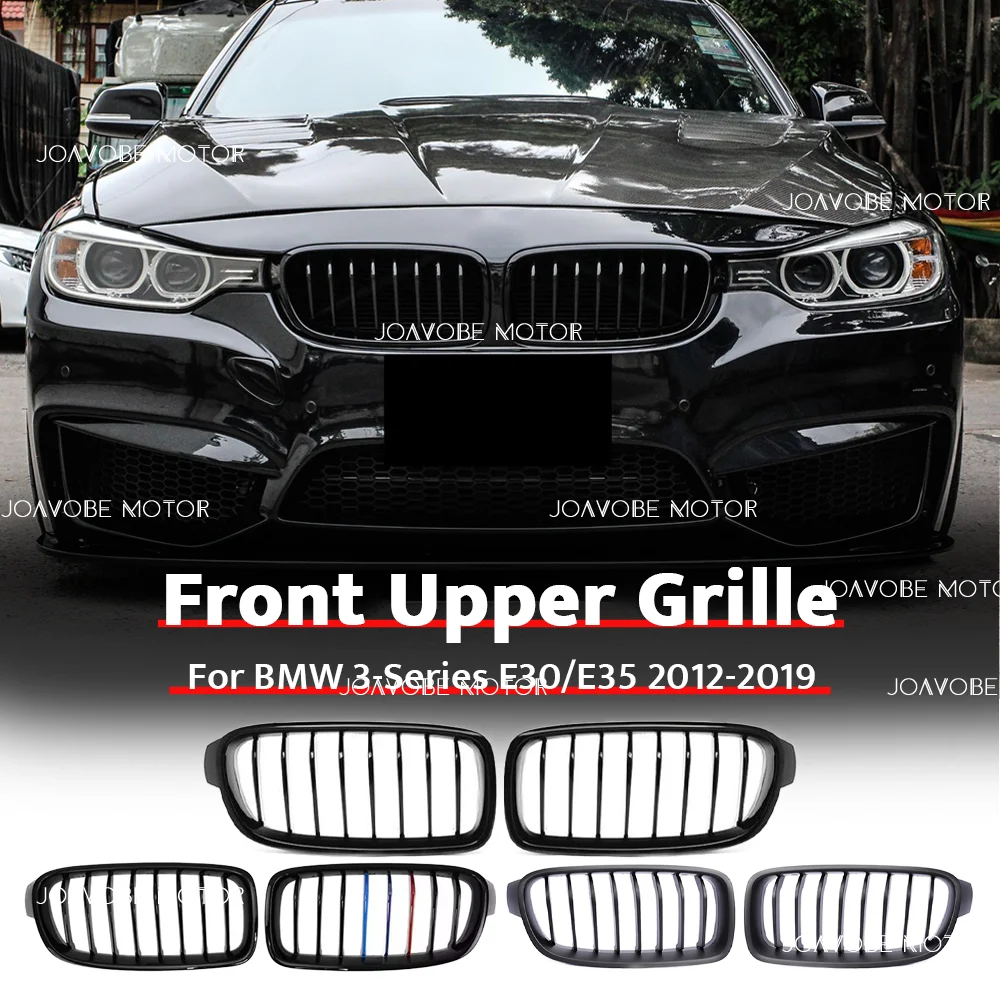

Glossy Black Matte Black Glossy M-Color Single Line Style Front Bumper Grille For BMW 3-Series F30 F31 2012-2018