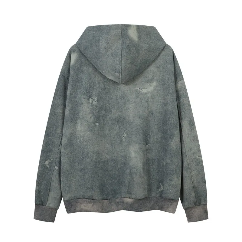 Harajuku الرجال القوطية رسالة مطرزة هوديي الشارع الشهير فضفاضة تناسب البلوز البلوز عادية الخريف الشتاء ريترو موضة جديدة