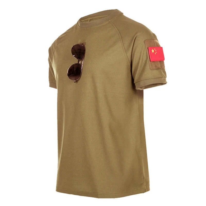 Tactical T-Shirts Men Sport Breathable Outdoor Military Tee Quick Dry Short Sleeve Shirt Hiking Hunting Army Combat Men Clothing