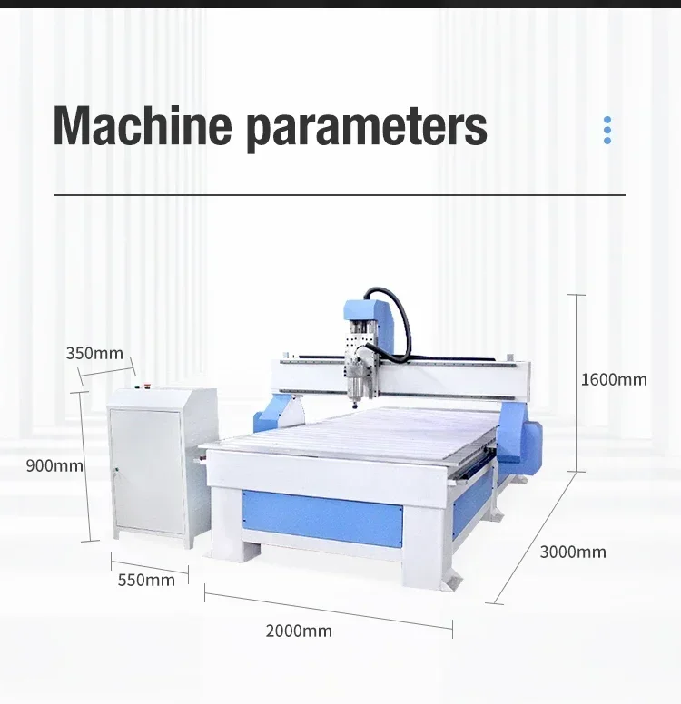 Large size 4-axis CNC wood router 3.2kw fully automatic