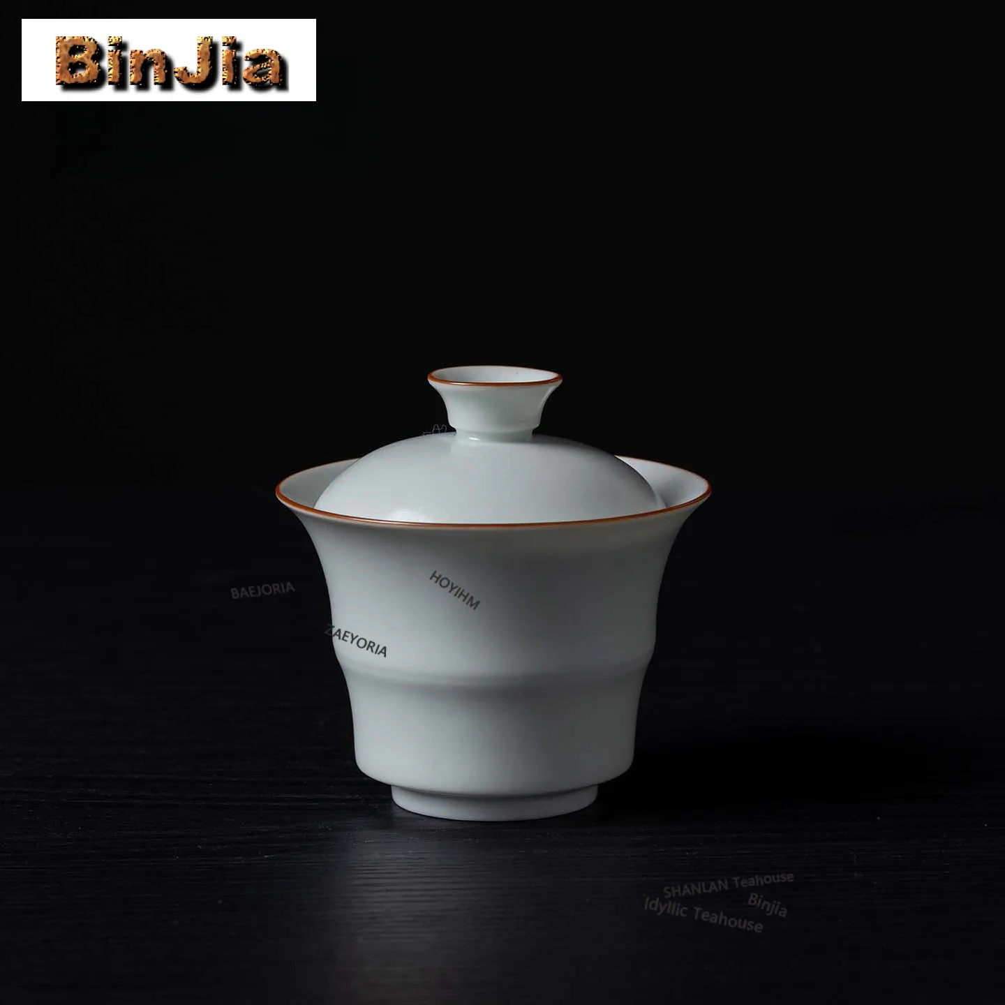 

110ml Misty Blue Gaiwan Aesthetic Anti-scald Tea Tureen Tea Bowl with Lid Kit Tea Maker Cover Bowl for Tea Accessories Ornaments