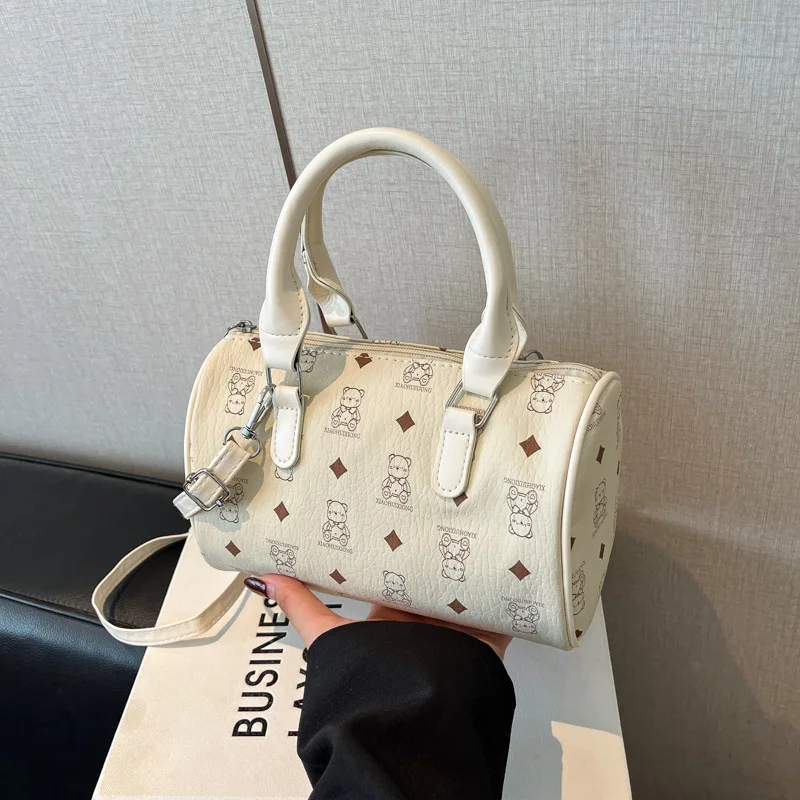 حقيبة وسادة مطبوعة لعام 2025، محفظة كتف متخصصة للنساء، حقيبة يد بمقبض علوي على الموضة، حقيبة بسيطة من النهار إلى الليل، حقيبة حبال مزخرفة #3