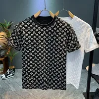 New Style Men's Short Sleeve T-shirt Summer Korean Trendy Simple Half Sleeve Top Hong Kong Style Loose Fit Casual T-shirt
