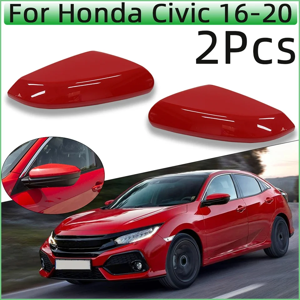 

2 Pcs For Honda Civic X 2016 2017 2018 2019 2020 Rearview Mirror Cover Lid Door Mirror Shell Cap Housing Mirror Cap Side Wing