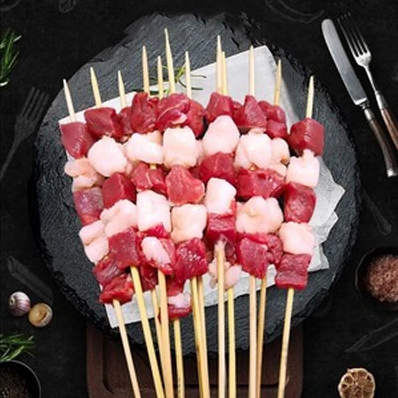 Manual BBQ Satay Stainless Steel Mutton Kebab Lamb Skewer Tools Meat Wear String Machine