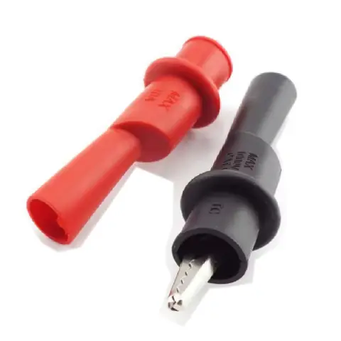 1쌍 절연 악어 클립 1000V/10A 2mm 소켓 금속 클램프 테스트 액세서리 멀티미터 테스터용