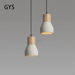 Italian Style Minimalist Bedroom Bedside Small Pendant Lamp Nordic Style Quiet Wind Designer Creative Bar Cement Concrete Lights