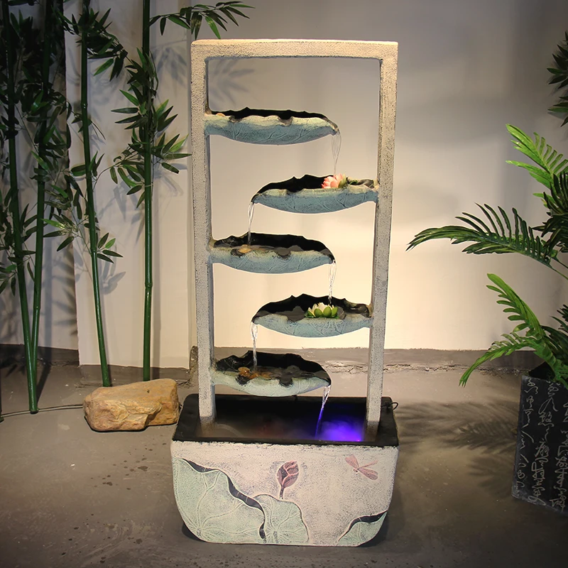 Chinese classical flowing water ornament living room porch hotel hotel hotel decoration floor-to-ceiling water feature