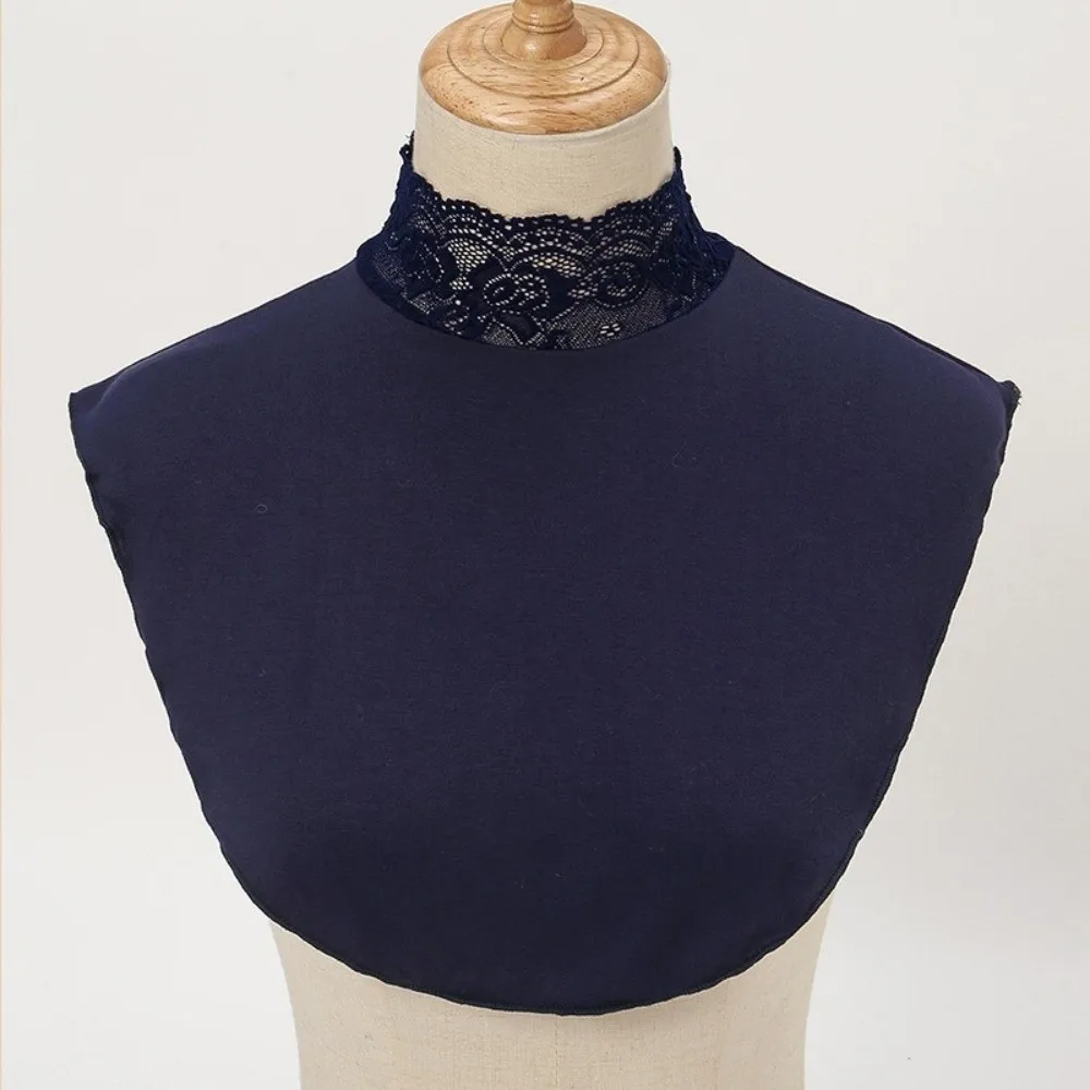 

Fashion High Collars Fake Collar Elastic Detachable False Collar Warmer Solid Color Scarves Wraps Women