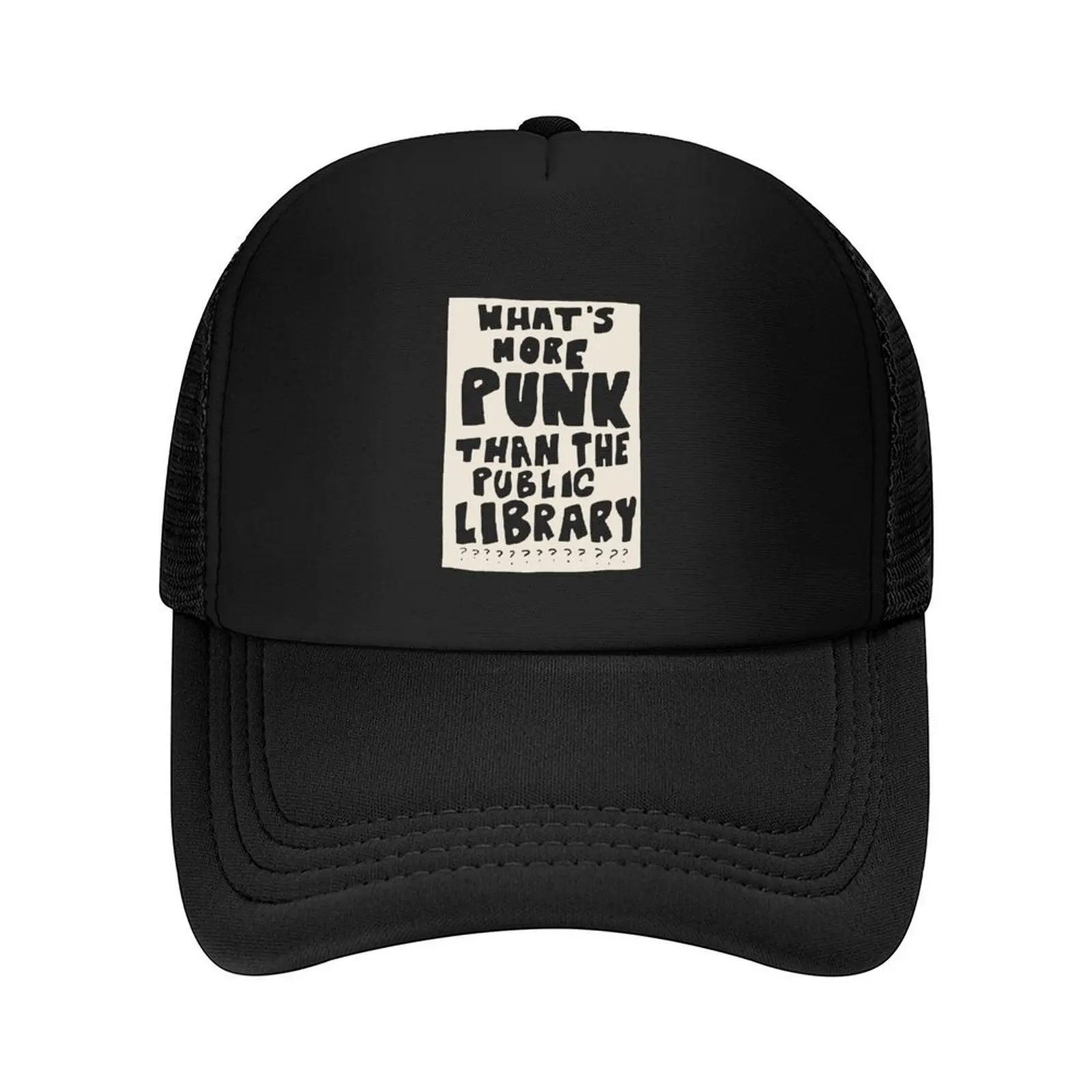 

what's more punk than a public library Baseball Cap Unique hats New In The Hat dad hat Women Caps Men's
