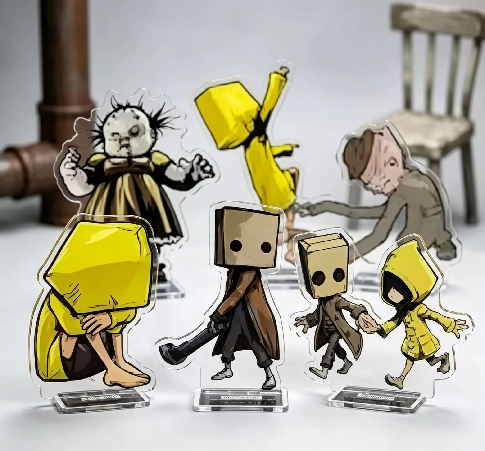 Hot Sell 15CM Anime Little Nightmares Model Action Figure Peripheral Collection Acrylic Stand Model Decorations Gifts Keychain
