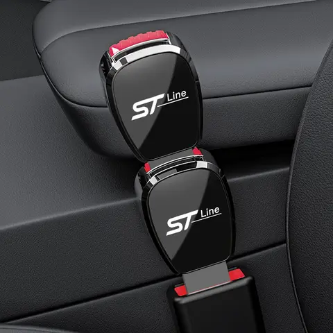 Car Seat Belt Clip Extender Safety Seatbelt Lock Buckle Accessories For Ford ST Line Escape Puma Kuga MK2 MK3 Mustang MAX F150