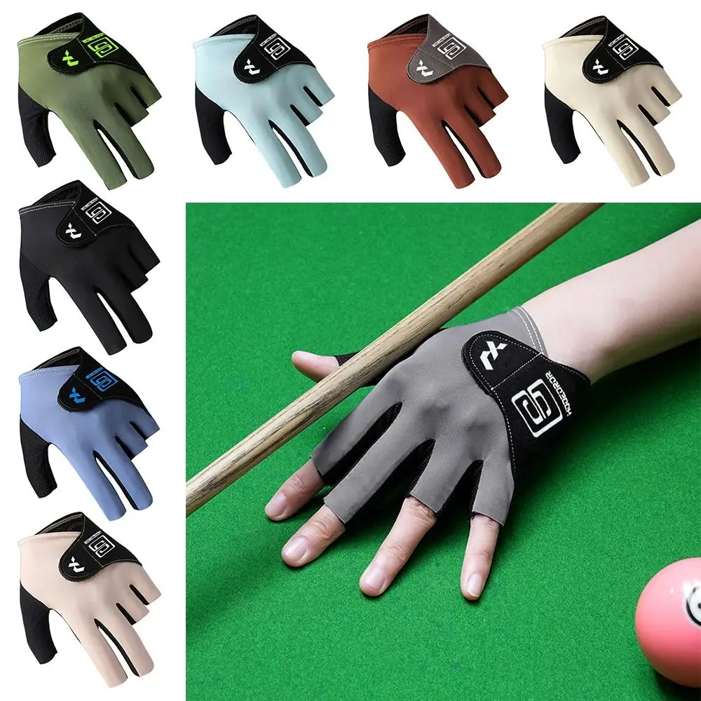 

Breathable Billiard Training Gloves, Portable Left-Hand Billiards Glove with Non-Slip Elastic Half-Finger Design