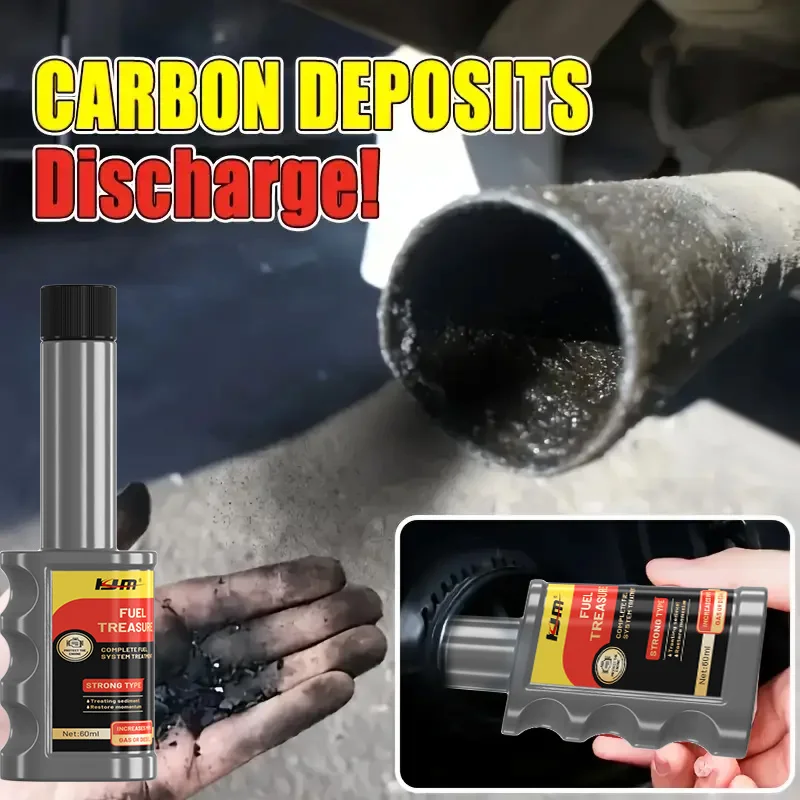 KJM 60ML Fuel Treasure - Powerful Carbon Deposit Discharge, Fixes High Fuel Consumption, Engine Jitter & Weak Acceleration