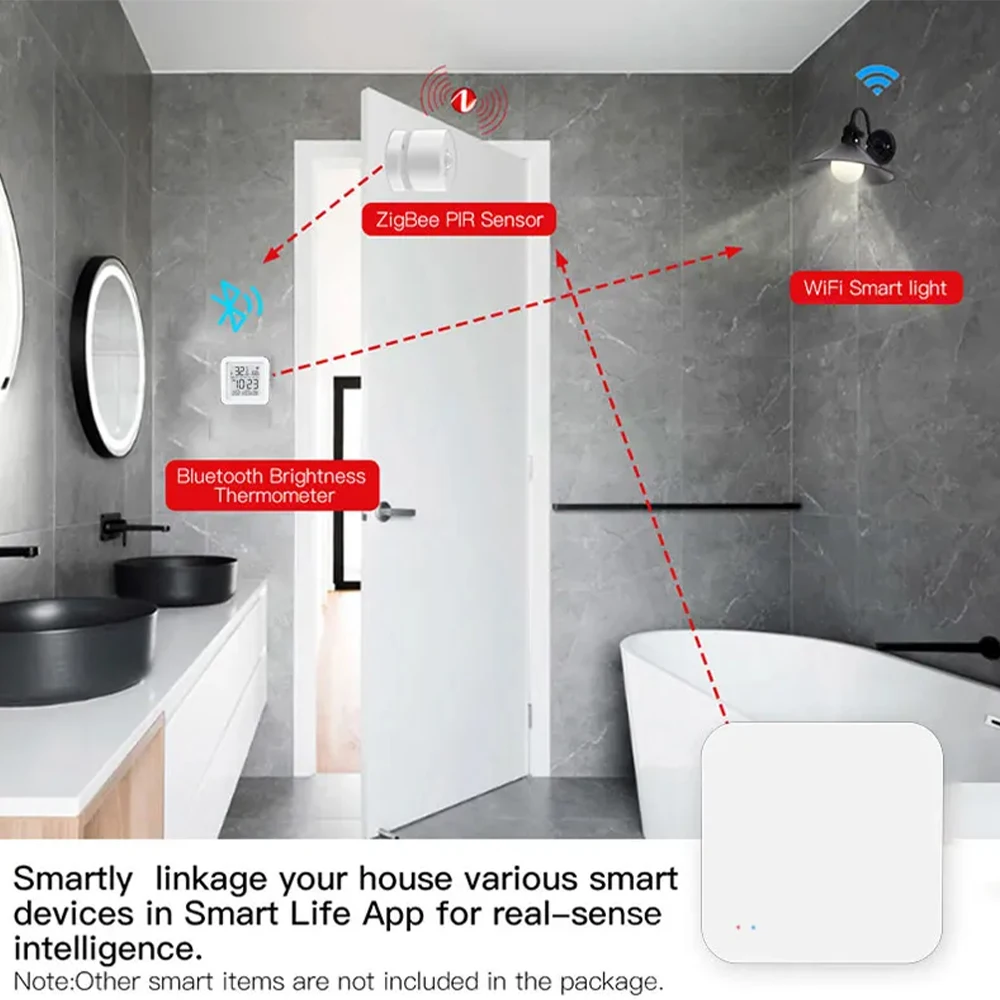 Tuya Zigbee-Hub de enlace multimodo con Bluetooth, puente inalámbrico para hogar inteligente, dispositivo de automatización de Control por aplicación Smart Life, funciona con Alexa