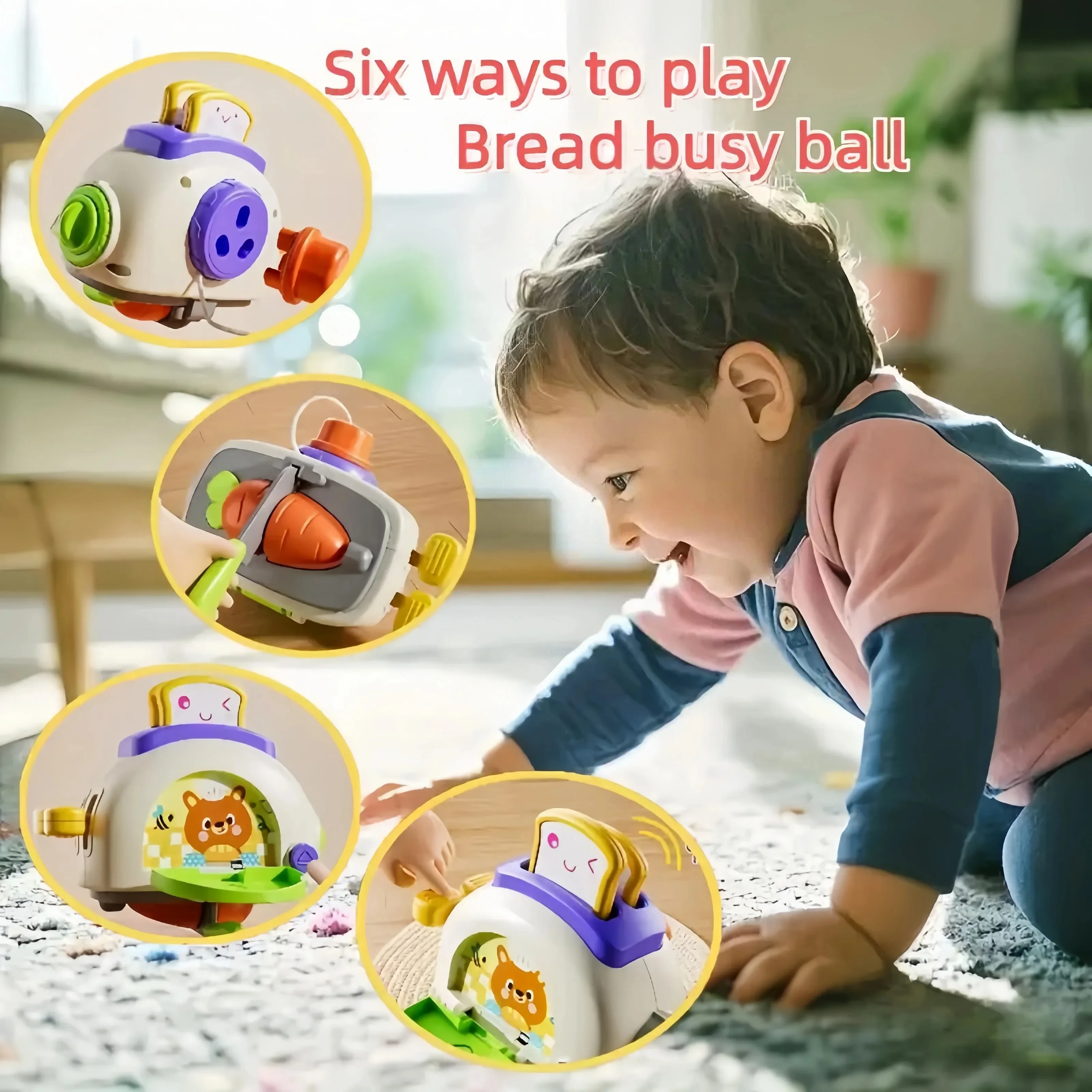 5 in 1 Baby Busy Board Cube Montessori Sensory Toys for Toddlers Learning Fine Motor Skills Education Learning Activity Toys
