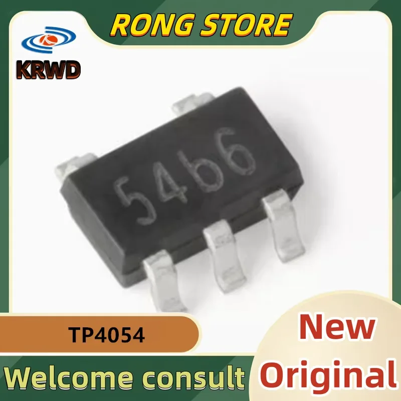 50PCS 54b6 New and Original Chip IC TP4054 4054 SOT-23-5 Linear lithium-ion battery charger chip
