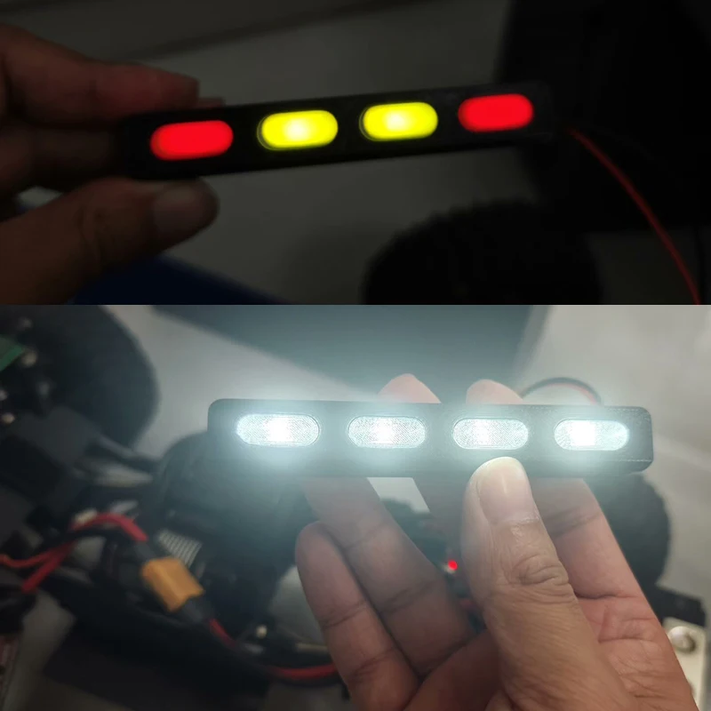 

Rc Car Taillight 3D Printed with Lamp Beads 4 Decorative LED Spotlights for 1/10 RC Crawler Car Traxxas TRX4 AXIAL SCX10 RC4WD