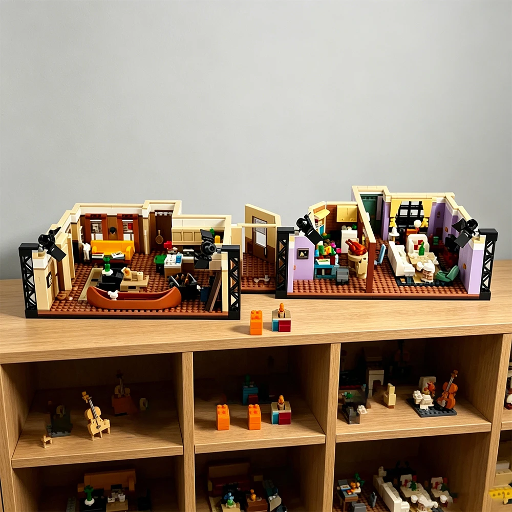 Popular toys street view series hotel-style apartment building model building blocks youth educational assembly toys gifts