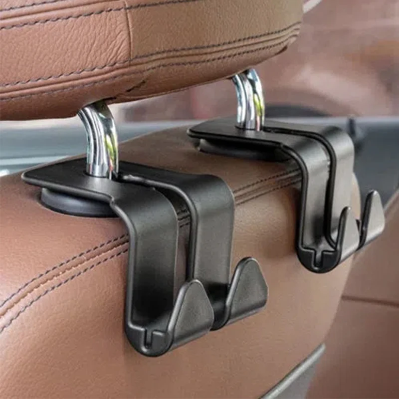 

Universal Car Seat Back Hook Headrest Hanger Car Bag Pouch Clothes Hanging Hooks Duarable Fastener Clip Interior Accessories