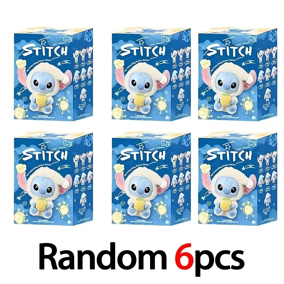 2025 Tiere Party Serie Blind Box Spielzeug Stich Niedliche geheimnisvolle Box Beflockung Flauschige Puppen Dekor Geschenktüte Anhänger Niedliches Spielzeug