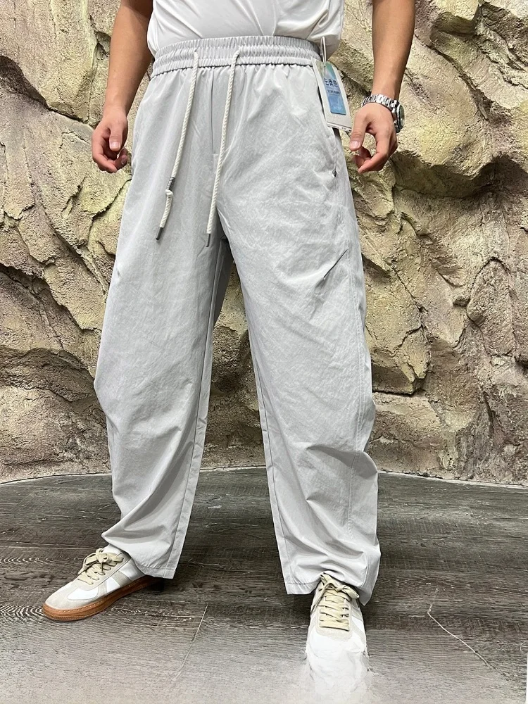 Designated 3D Knife Cut Casual Pants Breathable Quick Dry Outdoor Spring Summer Polyester Fiber Straight Leg Casual Trousers