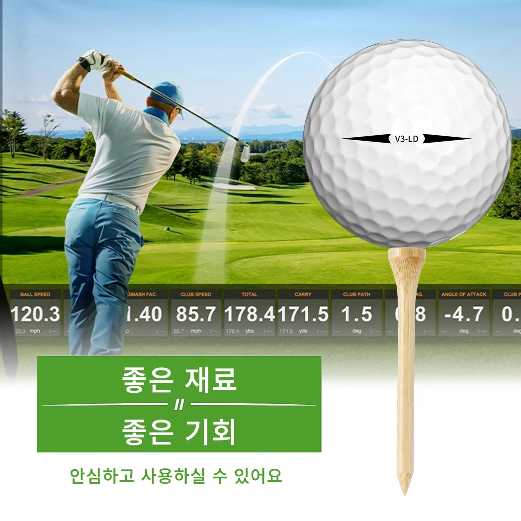 Caiton 50Pcs 3-Layer Golf Balls 332 Dimple Max Distance Spin Control Durable Precision Practice Training Play Balls Men Women