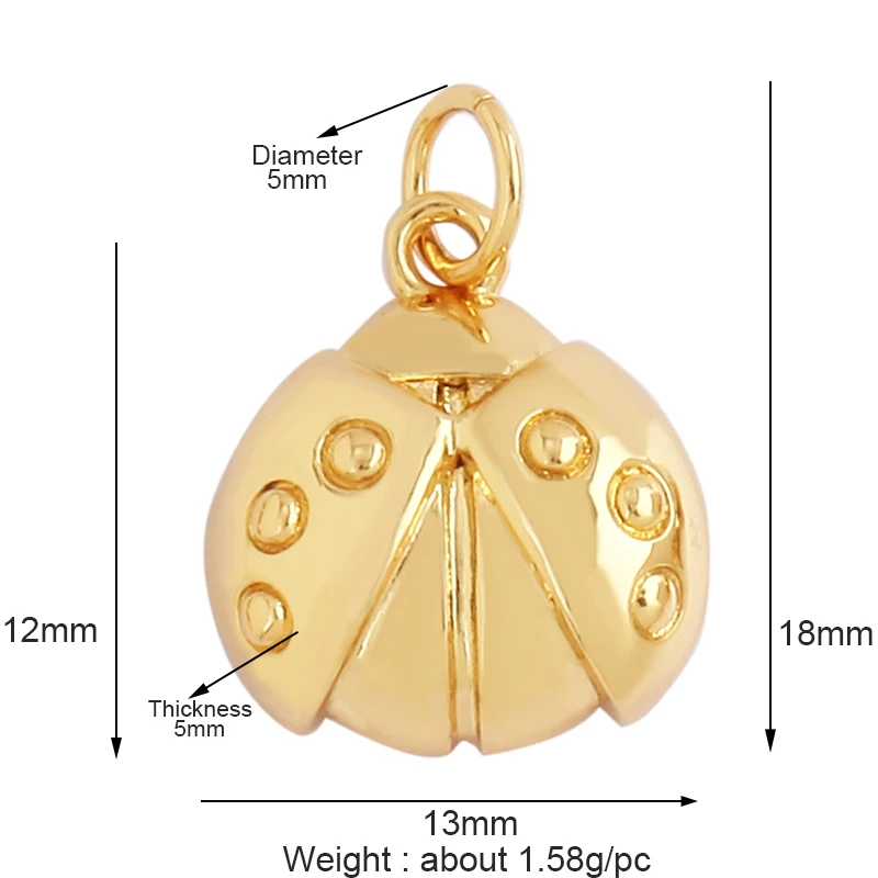 Trendy Butterfly Dragonfly Bird Scorpion  Animal Charm Pendant,Cute 18K Gold Necklace Bracelet for Handmade Jewelry Supplies M77