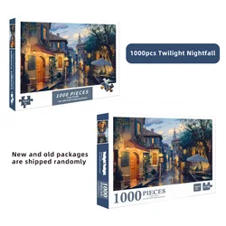 75*50cm Adult 1000 Pieces Jigsaw Puzzle Twilight Beautiful Landscape Paintings Stress Reducing Toys Christmas Gifts