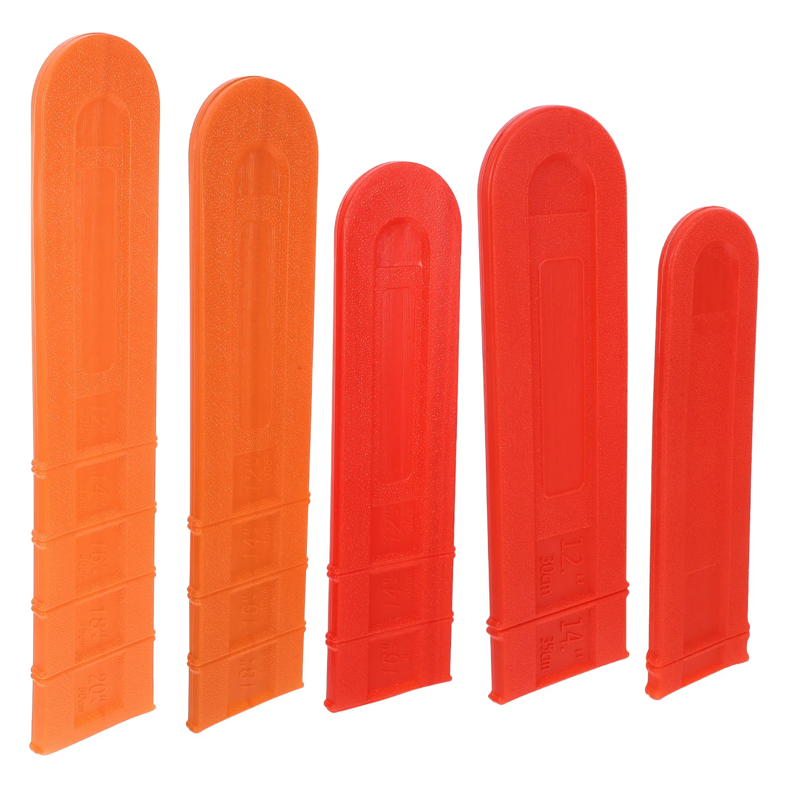 5pcs Oil Saw Guide Bar Cover 12/14/16/18/20 Inch Plastic Chainsaw Protective Case For Storage Transport Chainsaw Bar Cover 20