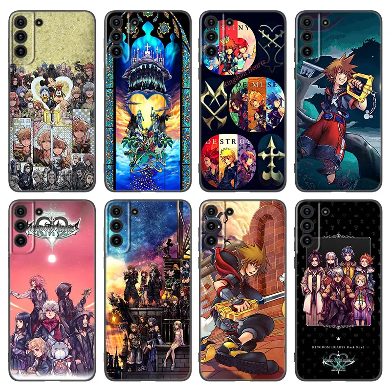 Kingdom Hearts Phone Case For Samsung Galaxy S23 S21 S20 FE S24 S22 Ultra S10E S10 S9 S8 Plus Black Silicone Cover