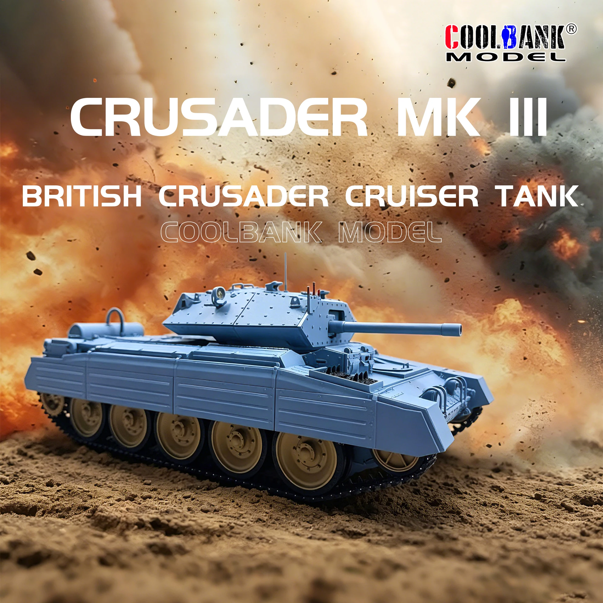 Coolbank G2078 1/16 Crusader Tank Model Saet 360° Simulation Sound And Action E…