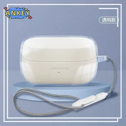 Clear Case for Jabra Elite 4 , Elite 3 , Elite 2 Protective Transparent Lanyard TPU Covers Earphone Shell Headphone Shell