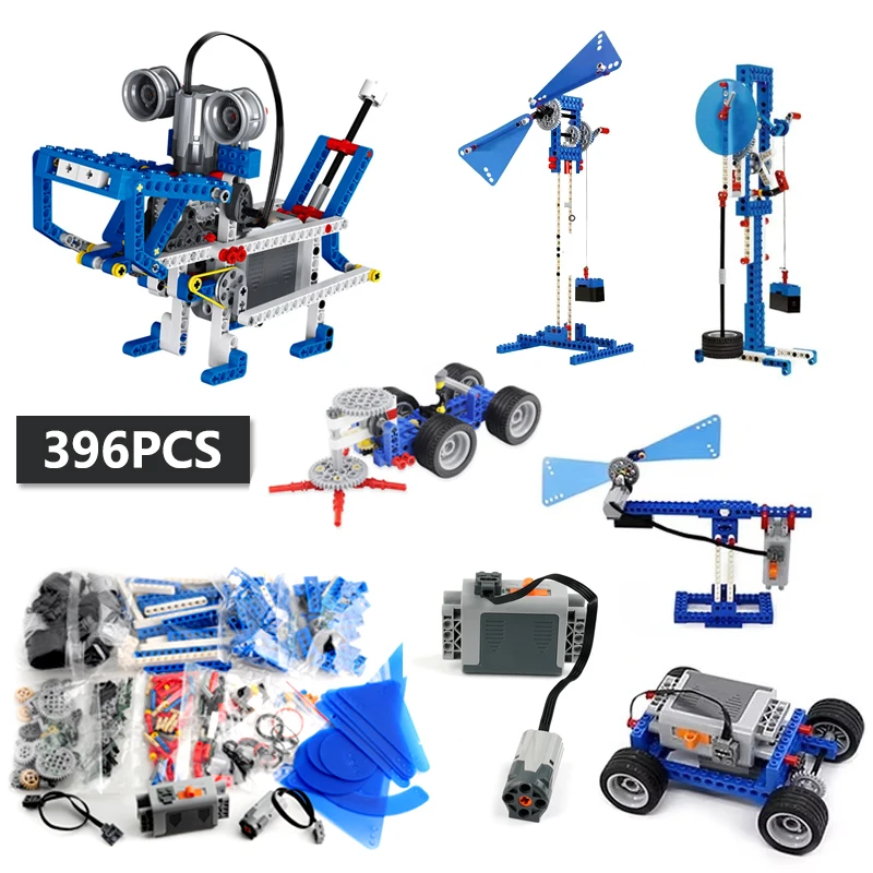 Creative 396PCS Technical Building Block Set Power Functions Parts Educational Learning DIY MOC Bricks Assembly Toys For 9686