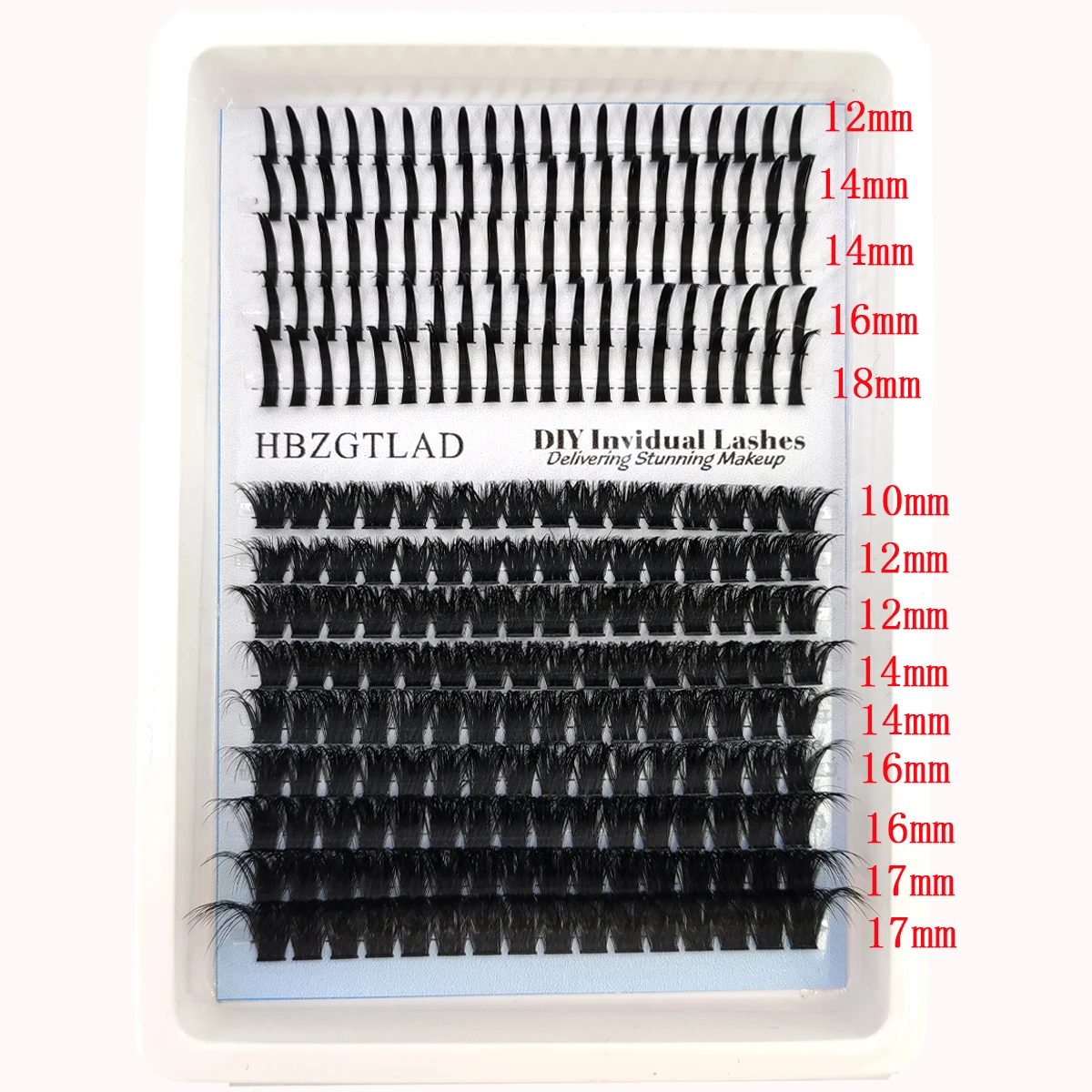 HBZGTLAD Wimpern 80D/100D Wimperncluster mit unten und stacheligem Volumen DIY Anime Wimperncluster verlängert Wimpern – Detail 8