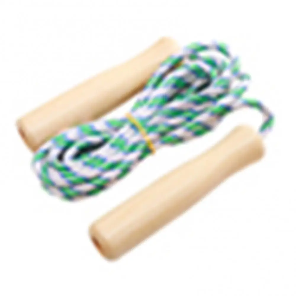 Rope Fitness Tool Skipping Rope Speed Kids Student Wooden Handle Colorful Braiding Skipping Jump Sports скакалка