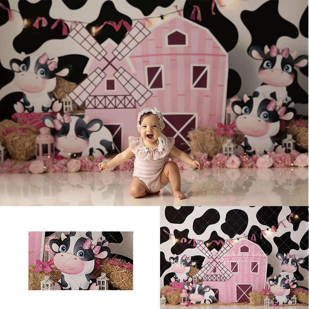 

Farm Entrance Backdrops Kids Newborn Photography Props Child Adult Photocall Birthday Cake Smash Cows Backgrounds