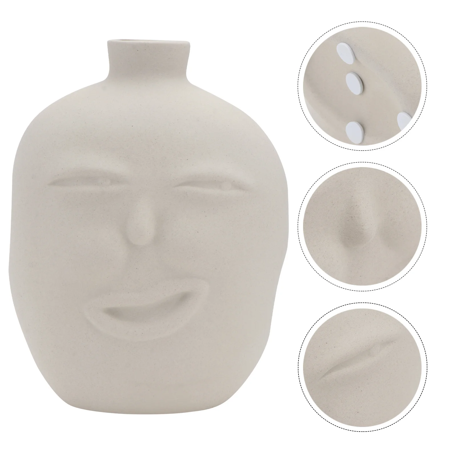 

Table Decoration Artistic Plants Pot Flower Vase Face Shaped Ceramic Vases Home Container