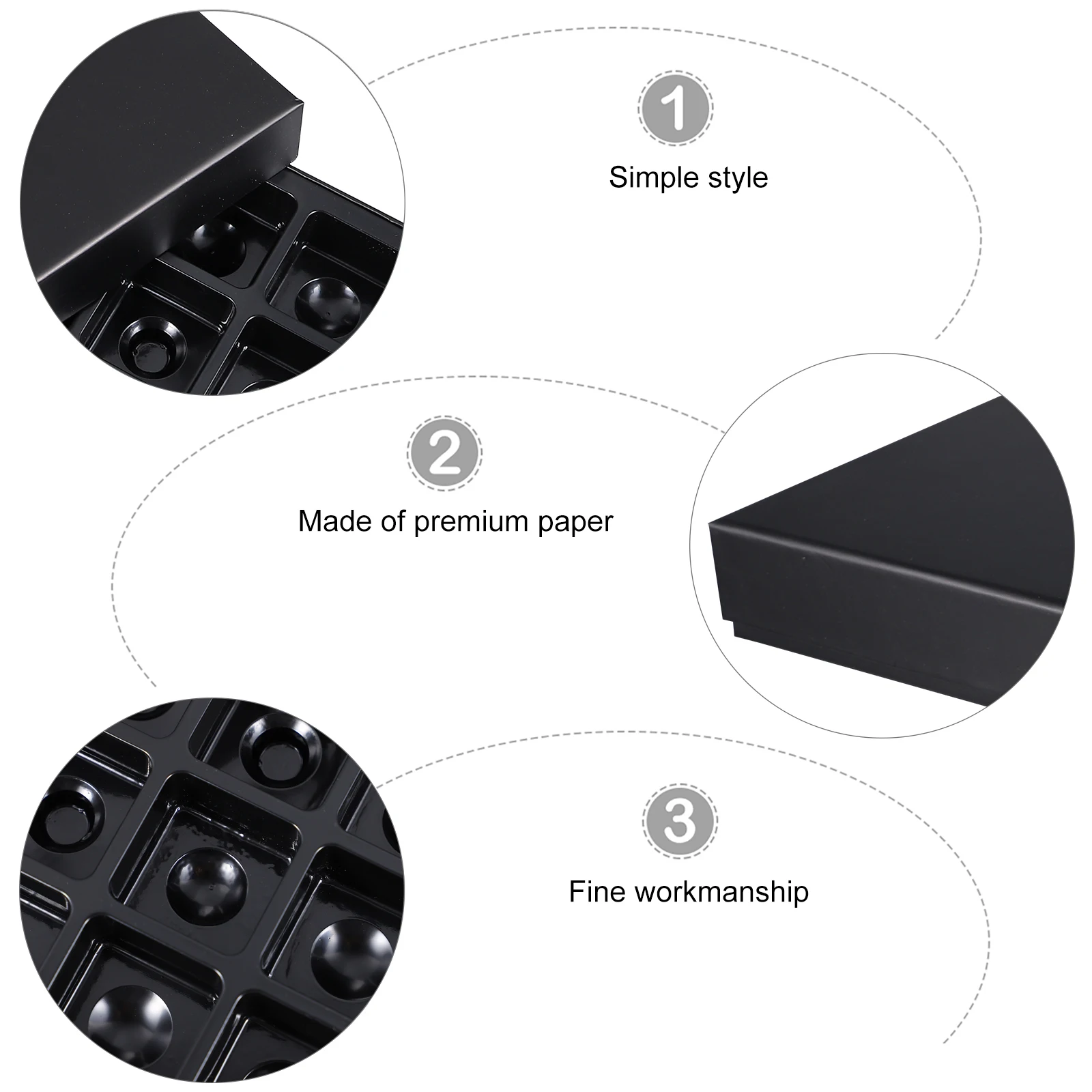 

Chocolate Gift Box Candy Wrapping Deluxe Container Party Present Unique Box Premium Paper Plastic Material Stylish Beautiful