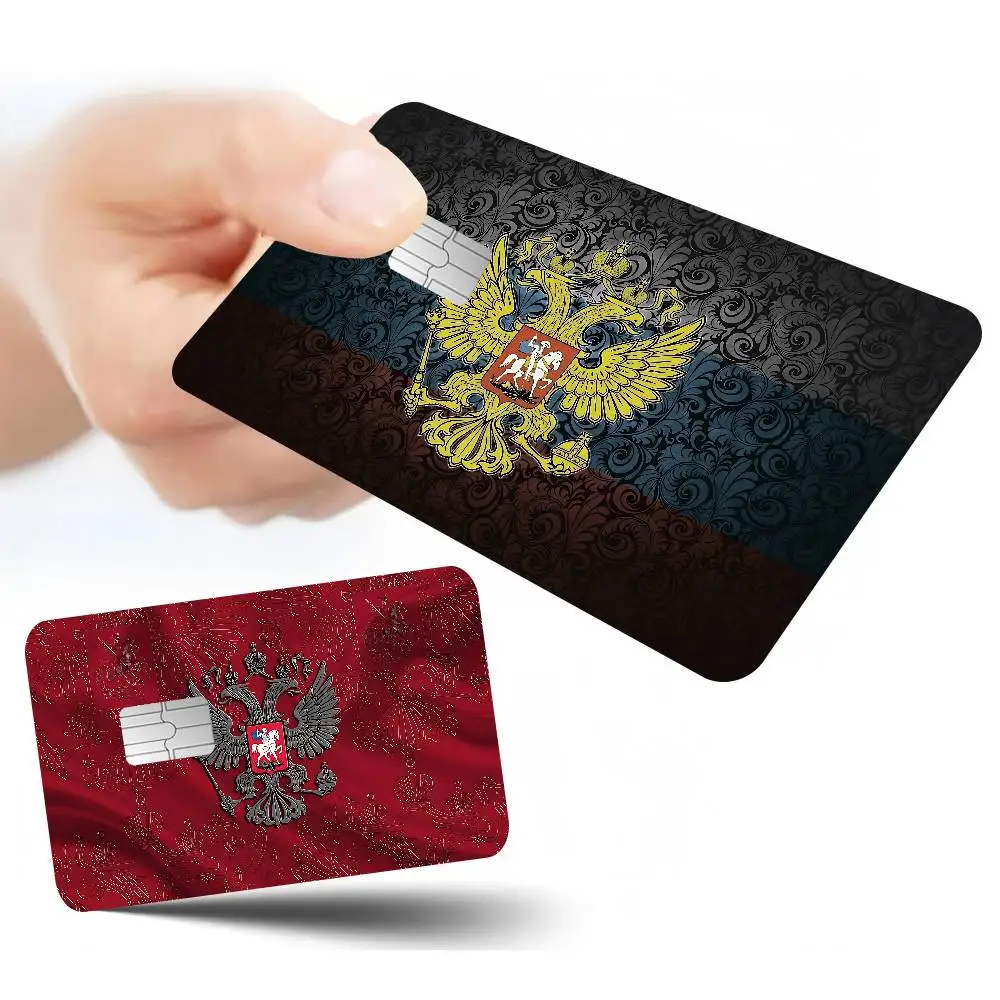 روسيا العلم لعبة أنيمي ملصق فيلم الجلد غطاء الحال بالنسبة صغيرة كبيرة لا رقاقة الخصم بطاقة الائتمان الجانب الأمامي #1