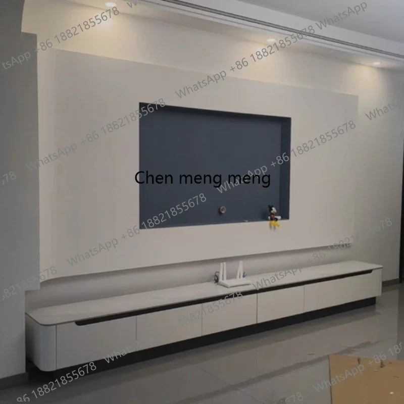 

E136 Vertical Base TV Stand Drawers Extended Black Modern TV Stand Minimalist Designer Meuble Television Salon Living Room Furn