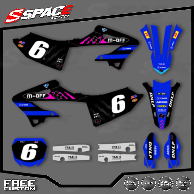 

SPACE Custom Motorcycle Graphics Background Decal for YAMAHA YZ125-250X 2022 2023 2024 Decals Stickers Kits 007