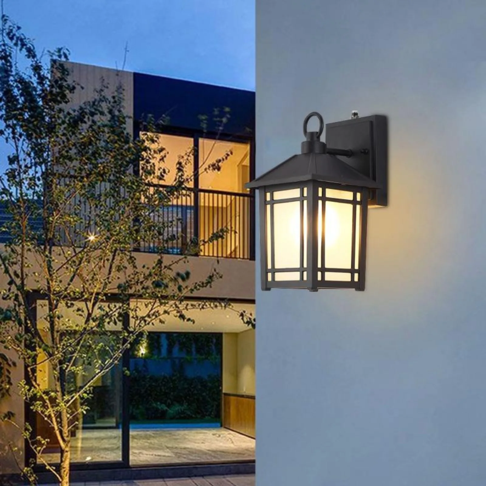 

Modern Wall Light With Light Sensor Fixture Sconce Vintage Outdoor Dusk To Dawn