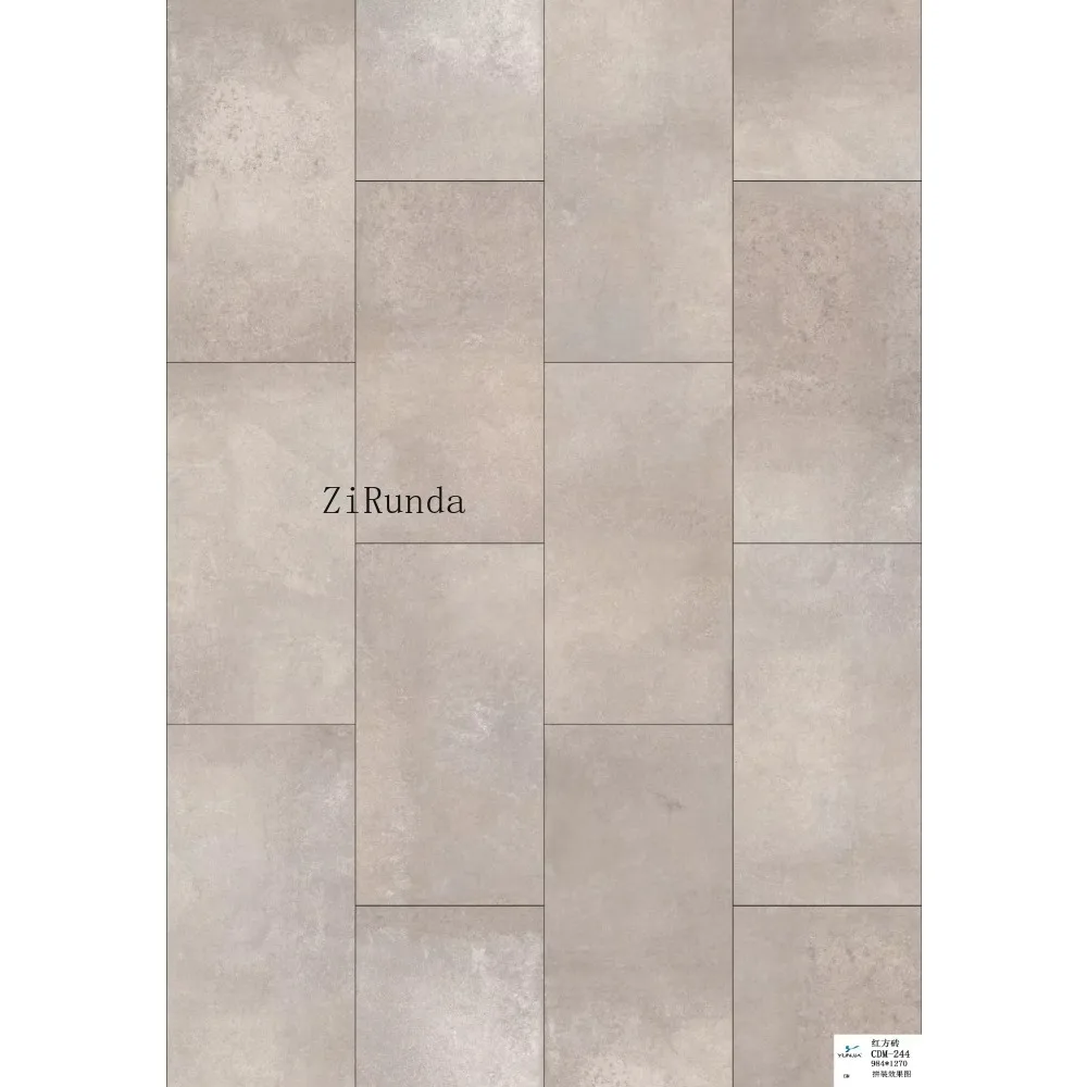 نسخة مخصصة من بلاط السيراميك الفاخر SPC PVC أرضية داخلية مقاومة للماء وصديقة للبيئة #3