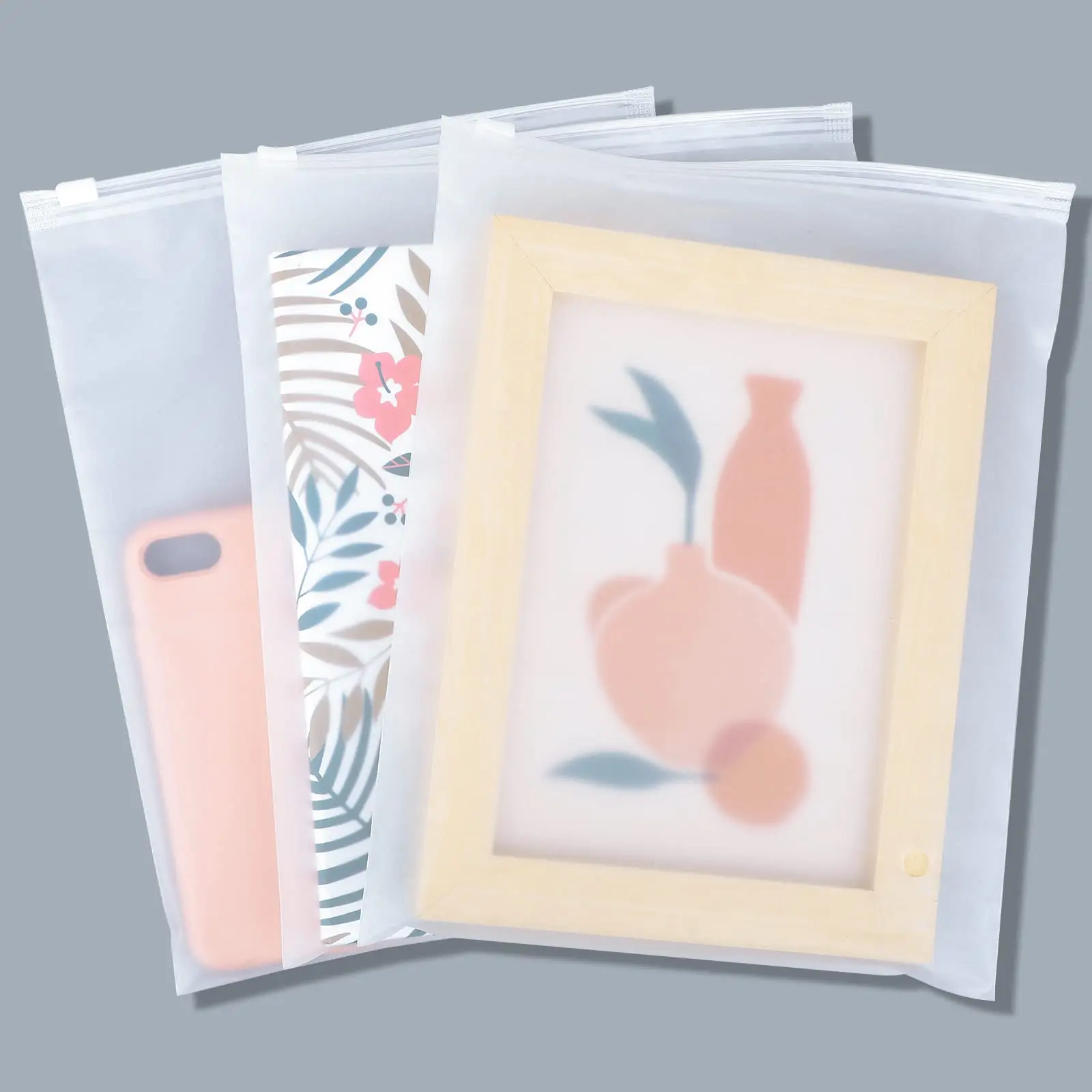 500 قطعة/الوحدة بالجملة مخصص ماتي متجمد البريدي ختم زيبلوك أكياس التعبئة والتغليف البلاستيكية لتخزين الملابس الفضاء التوقف حقيبة بلاستيكية #3