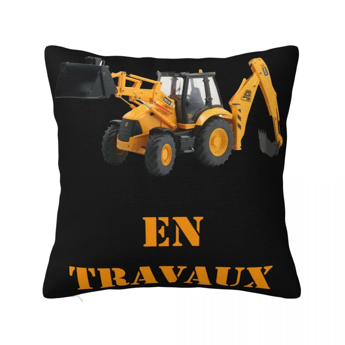 T Adulte Tractopelle En Travaux Engin Chantier Du S Au 2Xl Present New Design Brand Youth Loose 3D Pillow Case