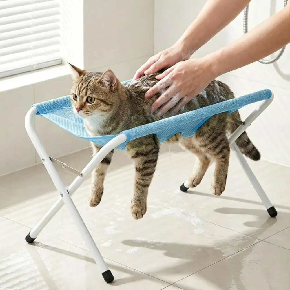 

Foldable Pet Bathing Hammock for Cats & Small Dog,Bathing Bed for Cats & Small Dogs, Detachable Breathable Mesh Grooming Sling ﻿