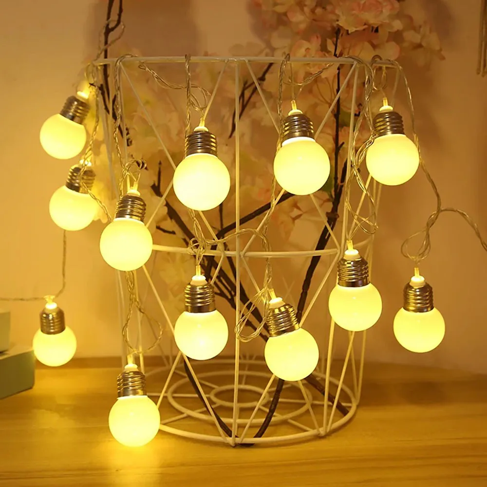 Retro style threaded light bulb string 1PC10LED corridor railing decorative lights full of warm atmosphere feeling
