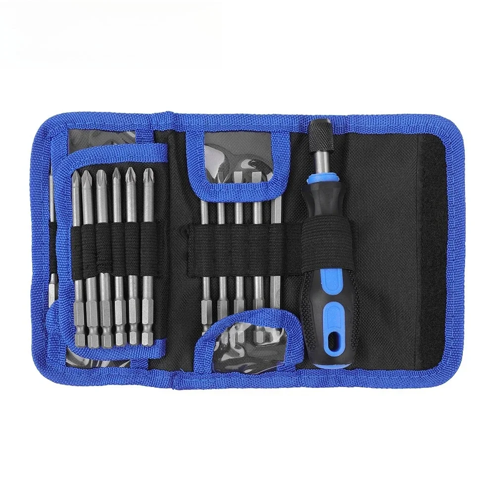 1/4 Inch Magnetic Screwdriver Bit Set CR-V Steel Extra Long Electric Drill Driver Bits Holder With Non-slipHandleHomeRepairTools