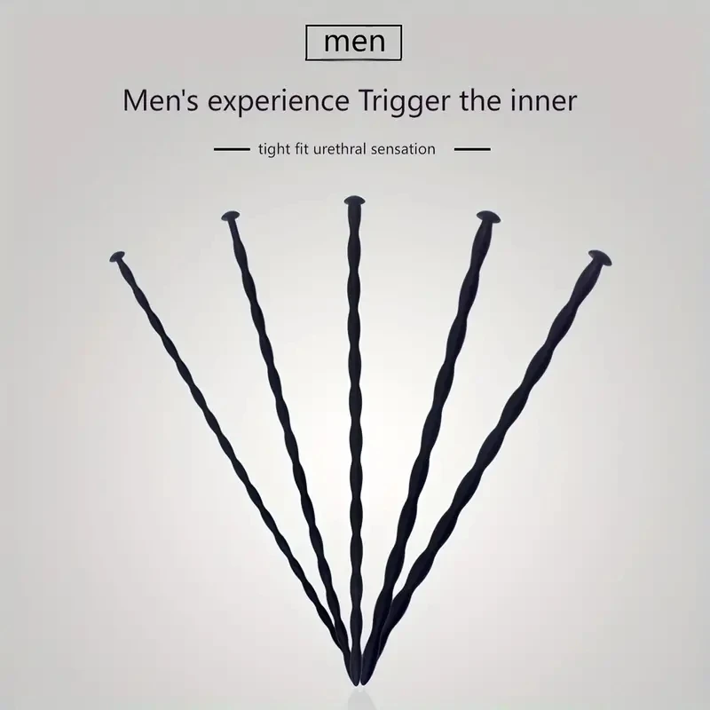 Male Urethral Probe Stick Urethral Beads Penis Plug Urethral Dilator Masturbation Stimulation Stick Adult Male Pleasure Sex Toy